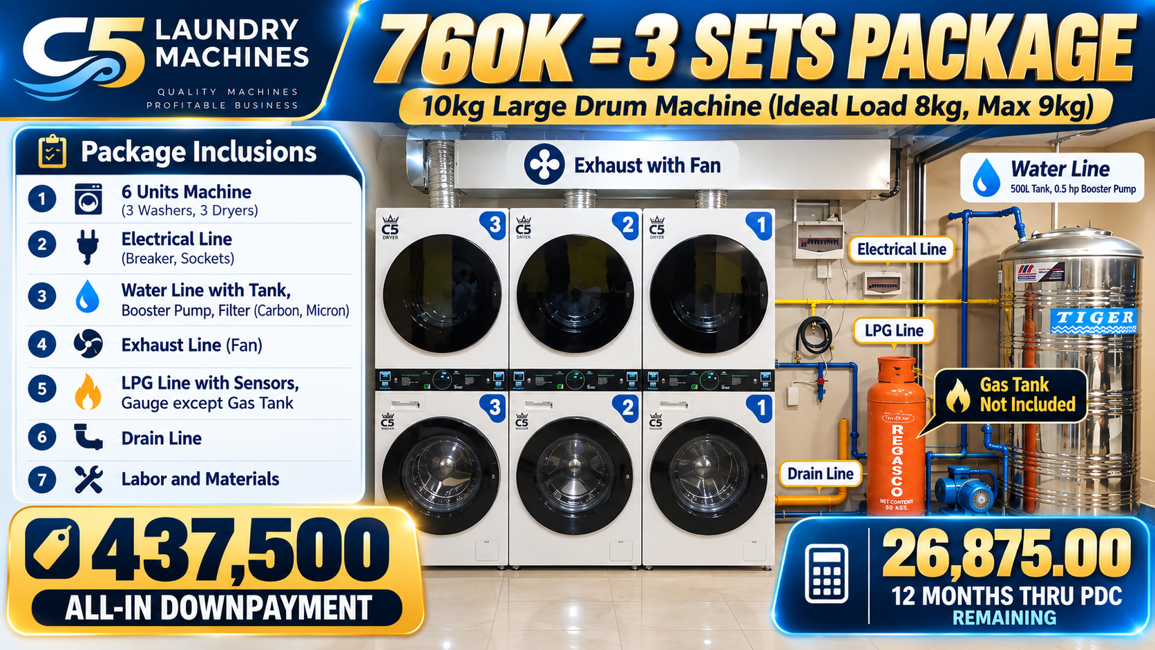 3-Set Package · 10 kg Large Drum